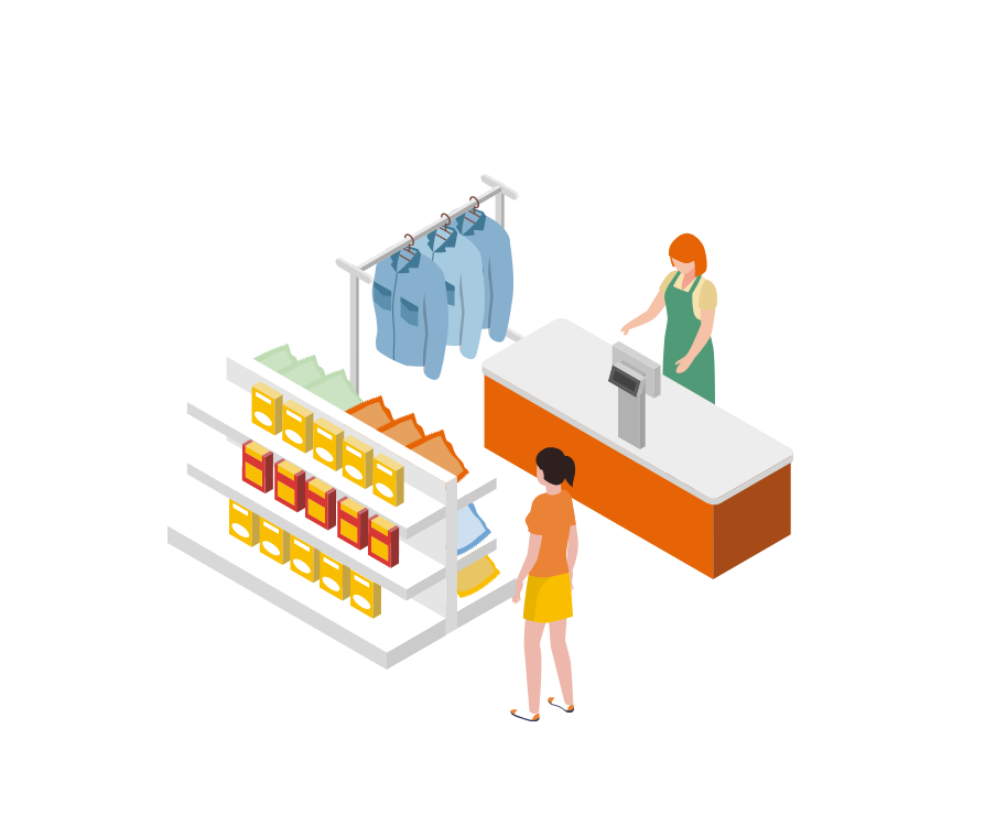 工場売店・制服販売